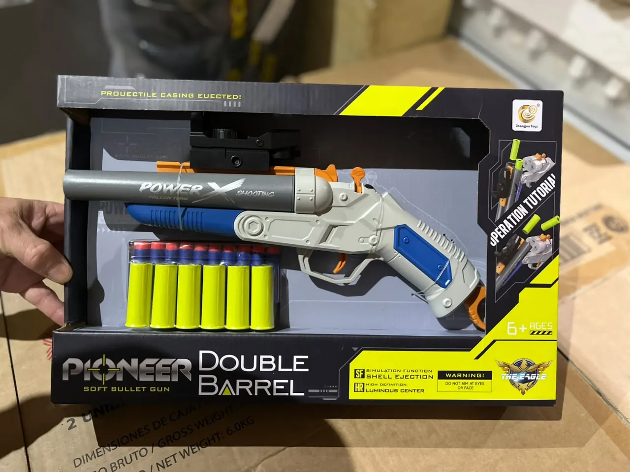 Pioneer Double Barrel Soft Bullet Gun